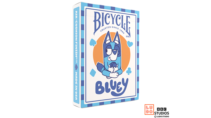 Boîte du jeu de cartes Bicycle Bluey, licence officielle